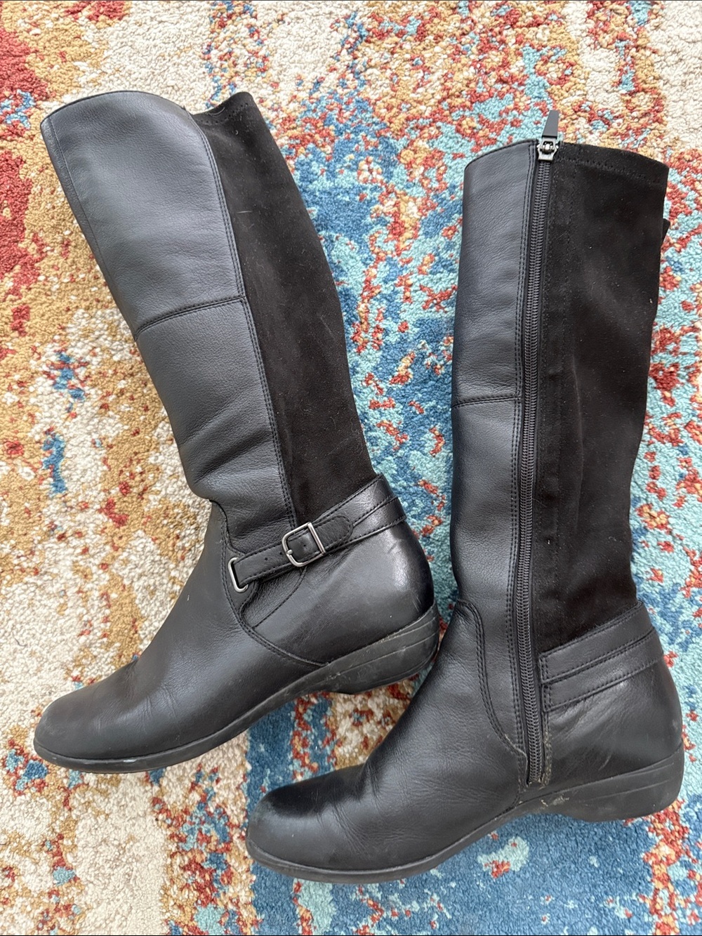 Dansko Black Leather & Suede Over-the-Knee Boots
